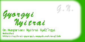 gyorgyi nyitrai business card